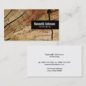 Holz schneiden visitenkarte (Vorne/Hinten)