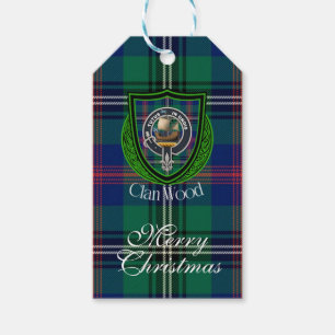 Holz-Schottischer-Clan-Tartan & Wappen Geschenkanhänger