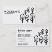 Holz - Schwarz auf Weiß Visitenkarte (Vorne/Hinten)