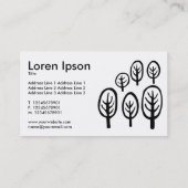 Holz - Schwarz auf Weiß Visitenkarte (Rückseite)