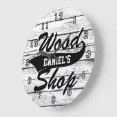 Holz Shop personalisieren Große Wanduhr (Winkel)