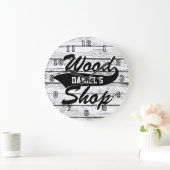 Holz Shop personalisieren Große Wanduhr (Zuhause)