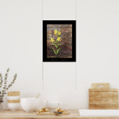 Holz Sonnenblumen Kunstdrucken Poster (Küche)