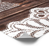 Holz, Spitzen, Streichelleuchten, Hochzeitsstift Poster (Ecke)