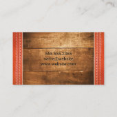 Holz | Stielleder Visitenkarte (Rückseite)