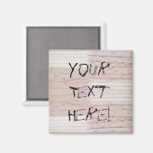Holz Textur Ihr Text hier Magnet (Vorderseite/Rückseite)