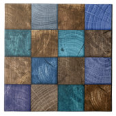Holz Textur Mosaik Kunst Fliese (Vorderseite)