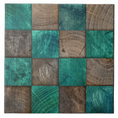 Holz Textur Mosaik Kunst Fliese (Vorderseite)