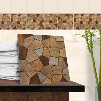 Holz Textur Mosaik Kunst Fliese