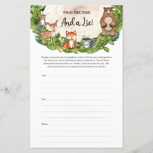 Holz Tiere aus Holz zwei Wahrheiten und eine Lüge (Vorderseite)