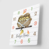 Holz Tiere Owls Kinderzimmer Decke Wand Uhr (Winkel)