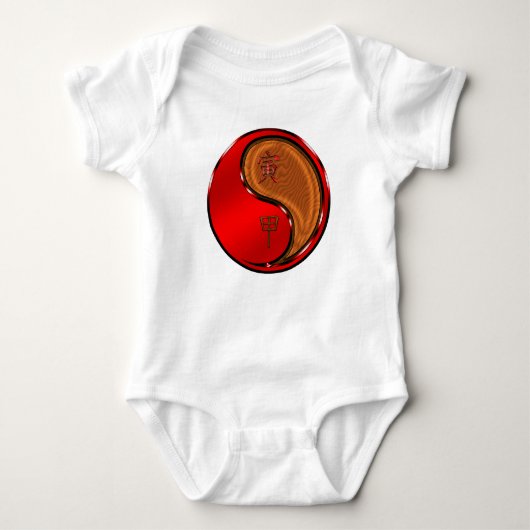 Holz Tiger Baby Strampler (Vorderseite)