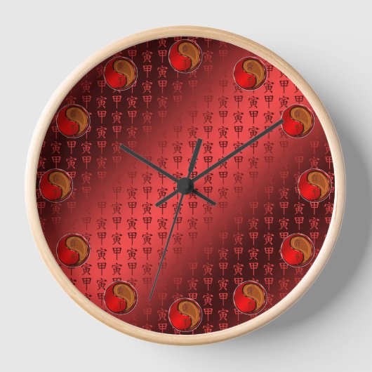 Holz Tiger Uhr (Vorderseite)