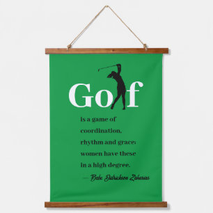 Holz Topped Babe Zaharias Golf Quote Tapestes Wandteppich Mit Holzrahmen