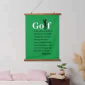 Holz Topped Golf Quote Tapestry Wandteppich Mit Holzrahmen (Schlafzimmer)