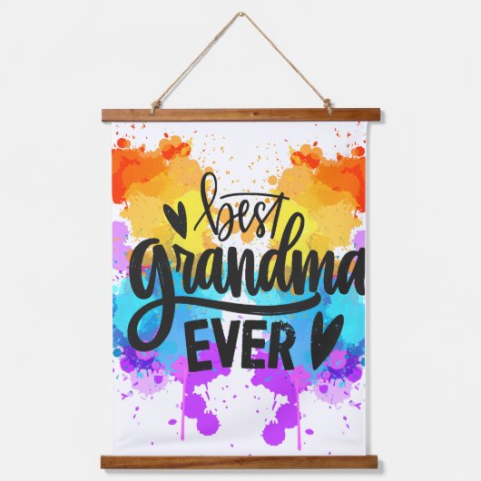 Holz Topped Wall Art Wandteppich Mit Holzrahmen (Vorderseite)