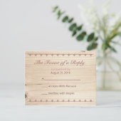 Holz-UAWG RSVP Karte (Stehend Vorderseite)