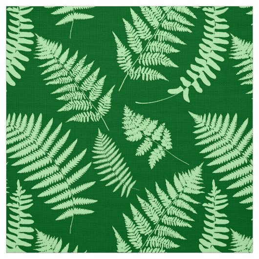 Holz und Fern Muster, Licht und Dunkelgrün Stoff (Muster)