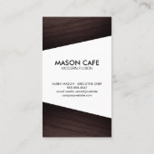 Holz und gesprenkelter Block | Kulinarisch Visitenkarte (Rückseite)