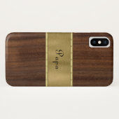 Holz und Gold personalisieren Case-Mate iPhone Hülle (Rückseite (Horizontal))