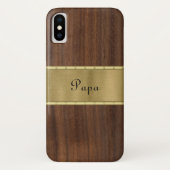 Holz und Gold personalisieren Case-Mate iPhone Hülle (Rückseite)