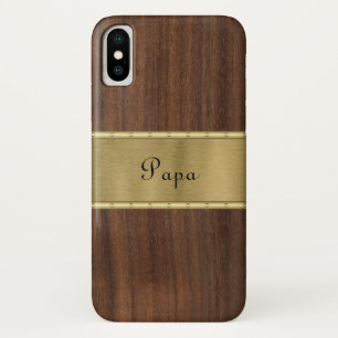 Holz und Gold personalisieren Case-Mate iPhone Hülle