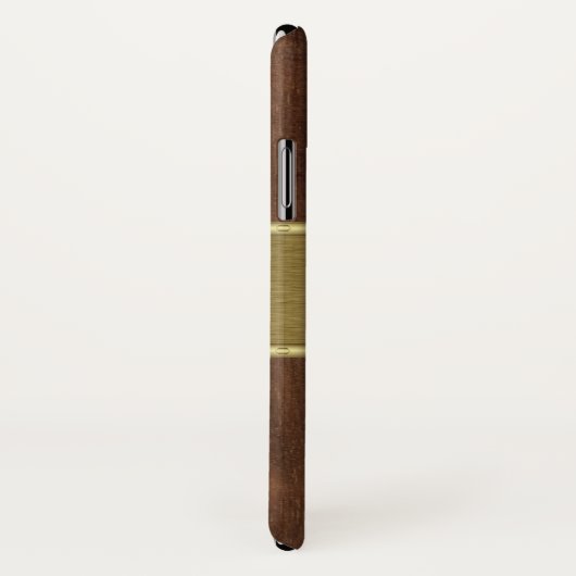 Holz und Gold personalisieren Case-Mate iPhone Hülle (Hinten/Rechts)