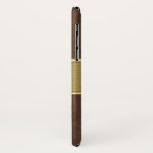 Holz und Gold personalisieren Case-Mate iPhone Hülle (Hinten/Links)