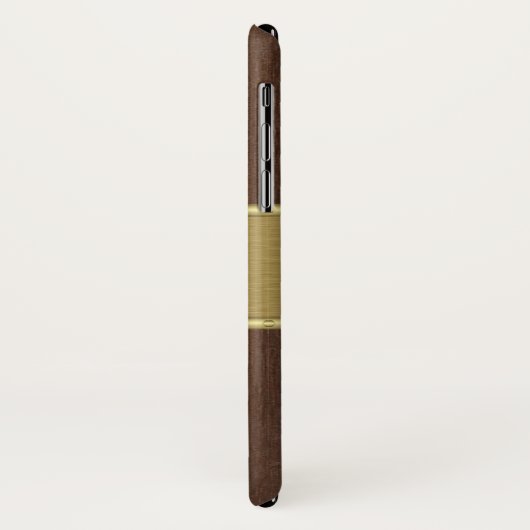 Holz und Gold personalisieren Case-Mate iPhone Hülle (Hinten/Links)