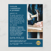 Holz und Hammer, Tischlerei, Tischlerwerbung Flyer (Vorne)