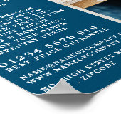 Holz und Hammer, Tischlerei, Tischlerwerbung Poster (Ecke)