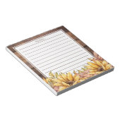 Holz und Herbstsonnenblumen Notepad Notizblock (angewinkelt)
