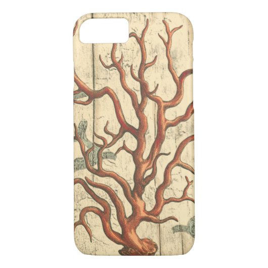 Holz und kleine Korallen Case-Mate iPhone Hülle (Rückseite)