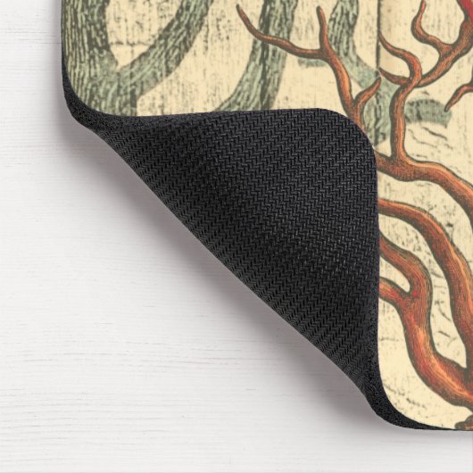 Holz und kleine Korallen Mousepad (Ecke)