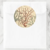 Holz und kleine Korallen Runder Aufkleber (Tasche)