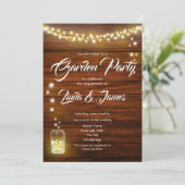 Holz und Licht Rustikale Verlobung Einladung (Stehend Vorderseite)