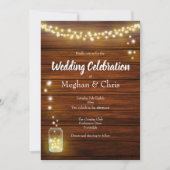 Holz und Licht Rustikales Land Hochzeit Einladung (Vorderseite)