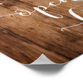 Holz- und Lichtsymbol für den offenen Bar Empfang Poster (Ecke)