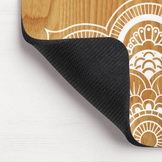 Holz und Mandala Mousepad (Ecke)