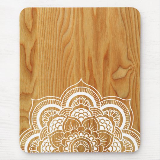 Holz und Mandala Mousepad (Vorne)