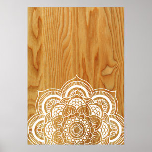 Holz und Mandala Poster