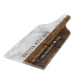 Holz und Marmor mit Liebe Zitat Familienname Schneidebrett (Ecke)