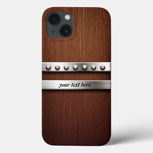 Holz und Metall Case-Mate iPhone Hülle (Rückseite)