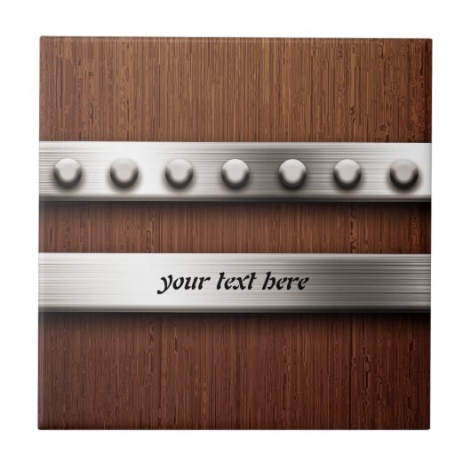 Holz und Metall Fliese (Vorderseite)