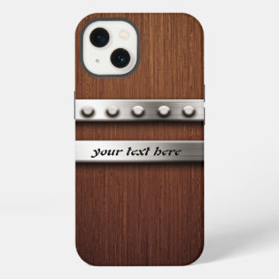 Holz und Metall iPhone 13 Hülle