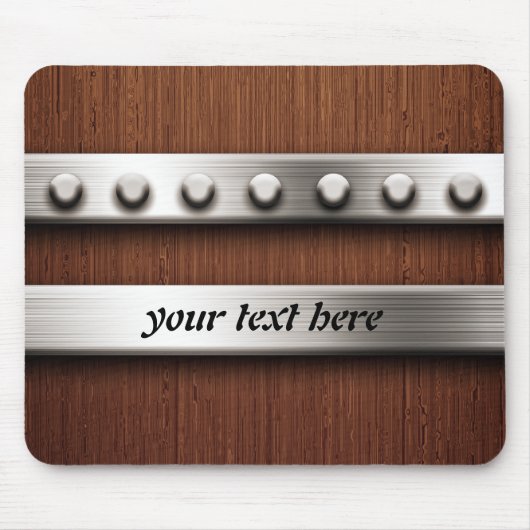 Holz und Metall Mousepad (Vorne)