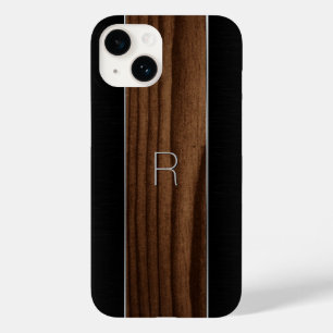 Holz und Metall wirken Mit Monogramm Case-Mate iPhone Hülle