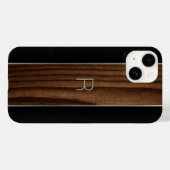 Holz und Metall wirken Mit Monogramm Case-Mate iPhone Hülle (Rückseite (Horizontal))