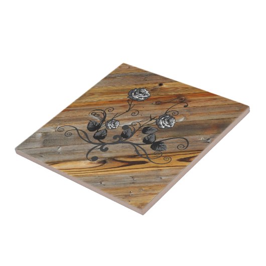 Holz und Rose Fliese (Seite)