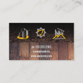 Holz und Schmutz | Baufahrzeuge Visitenkarte (Rückseite)